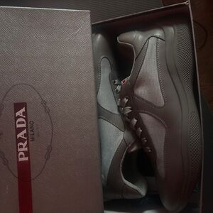 Prada Men's Elegant Gray Sneakers
